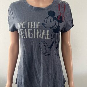 Mickey Mouse "The True Original" Graphic Tee - Charcoal